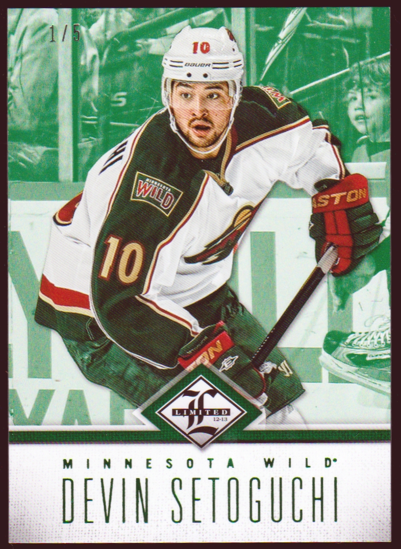 2012-13 Limited Emerald #89 Devin Setoguchi 1/5 (image for) 2012-13 Limited Emerald #89 Devin Setoguchi 1/5