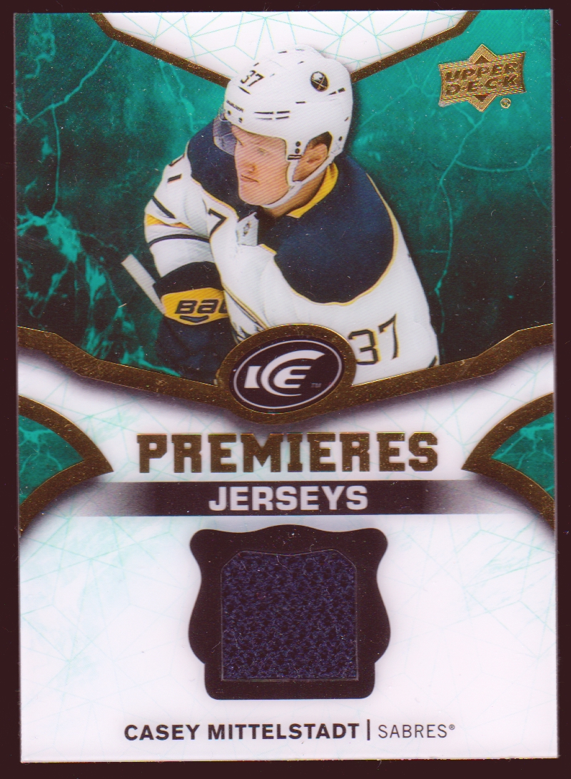 2018-19 Upper Deck Ice Ice Premieres Jerseys #IPJCM Casey Mittelstadt (image for) 2018-19 Upper Deck Ice Ice Premieres Jerseys #IPJCM Casey Mittelstadt