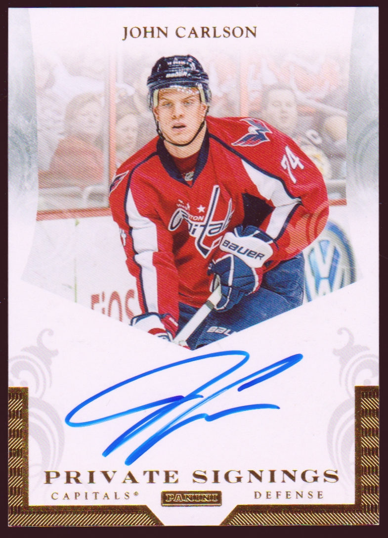 2011-12 Panini Private Signings #JC John Carlson - AUTO (image for) 2011-12 Panini Private Signings #JC John Carlson - AUTO