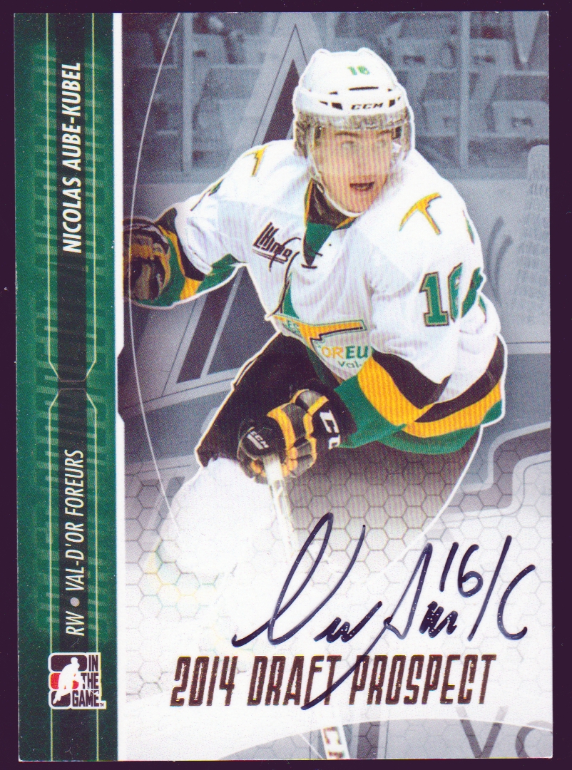 (image for) 2014-15 ITG Draft Prospects Autographs Gold #ANA2 Nicolas Aube-Kubel