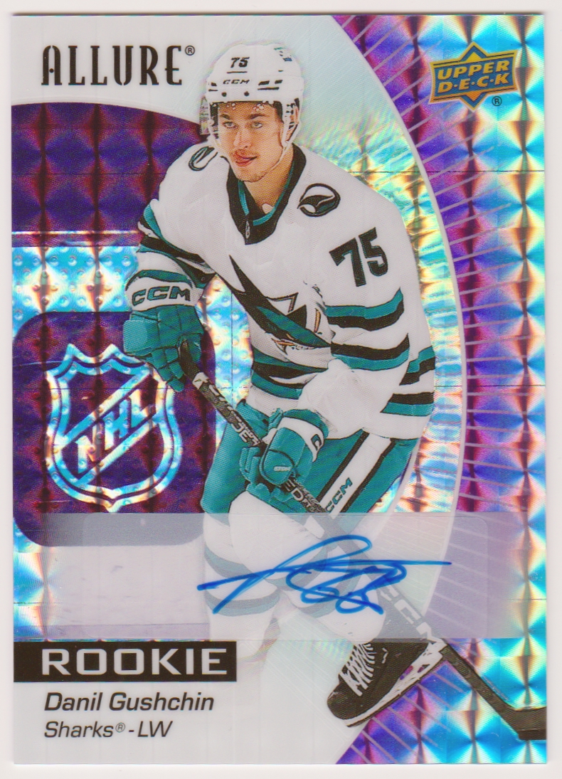 (image for) 2023-24 Upper Deck Allure Autographs Purple Diamond #108 Danil Gushchin 04/10 - RC Year