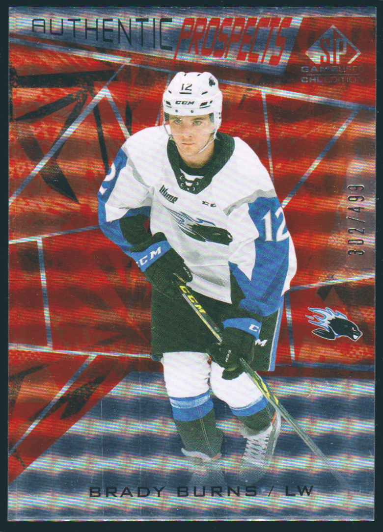 (image for) 2021-22 SP Game Used CHL Orange #54 Brady Burns