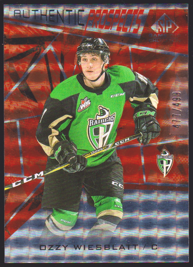 (image for) 2021-22 SP Game Used CHL Orange #45 Ozzy Wiesblatt