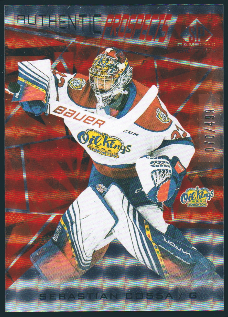 (image for) 2021-22 SP Game Used CHL Orange #15 Sebastian Cossa