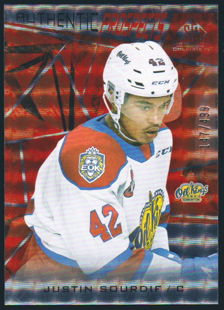 (image for) 2021-22 SP Game Used CHL Orange #25 Justin Sourdif