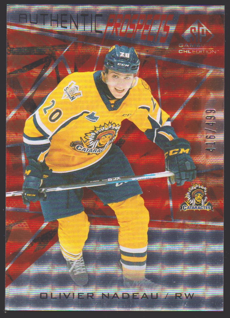 (image for) 2021-22 SP Game Used CHL Orange #24 Olivier Nadeau