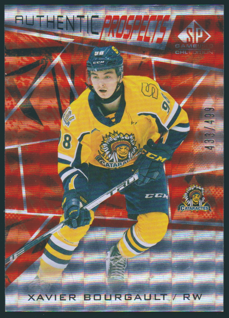 (image for) 2021-22 SP Game Used CHL Orange #42 Xavier Bourgault