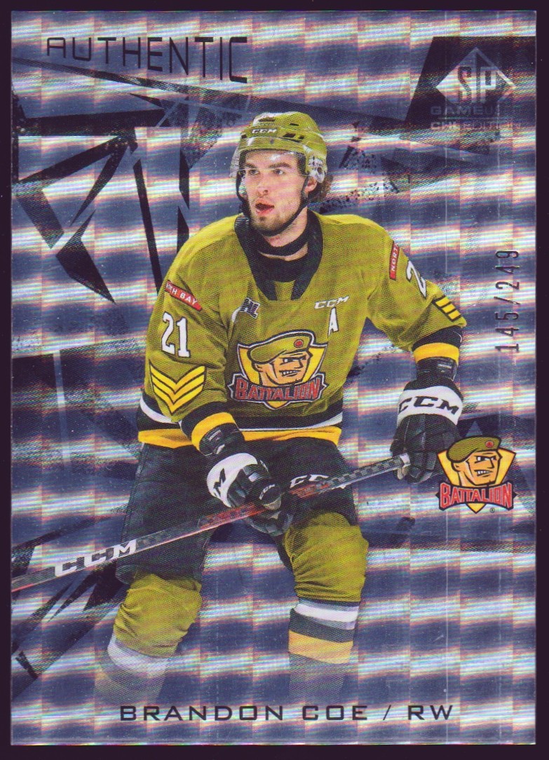 (image for) 2021-22 SP Game Used CHL Silver #40 Brandon Coe