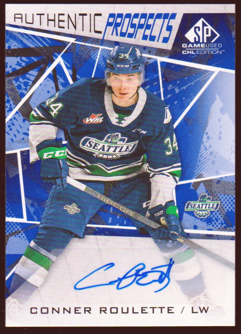 (image for) 2021-22 SP Game Used CHL Autographs Blue #63 Conner Roulette
