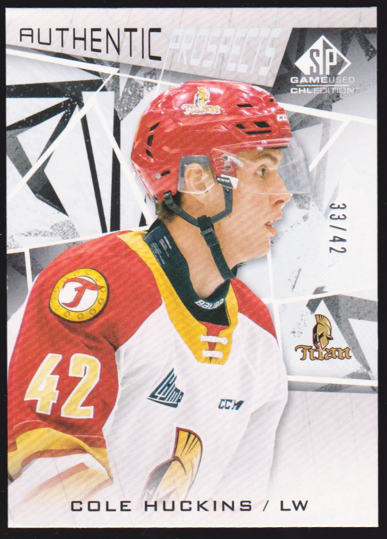 2021-22 SP Game Used CHL #69 Cole Huckins 33/42 - XRC - Acadie-Bathurst Titan (image for) 2021-22 SP Game Used CHL #69 Cole Huckins 33/42 - XRC - Acadie-Bathurst Titan
