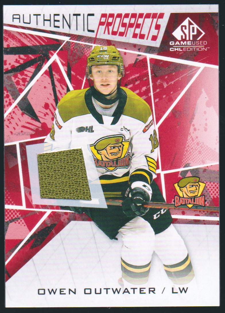 (image for) 2021-22 SP Game Used CHL Jerseys Red #43 Owen Outwater