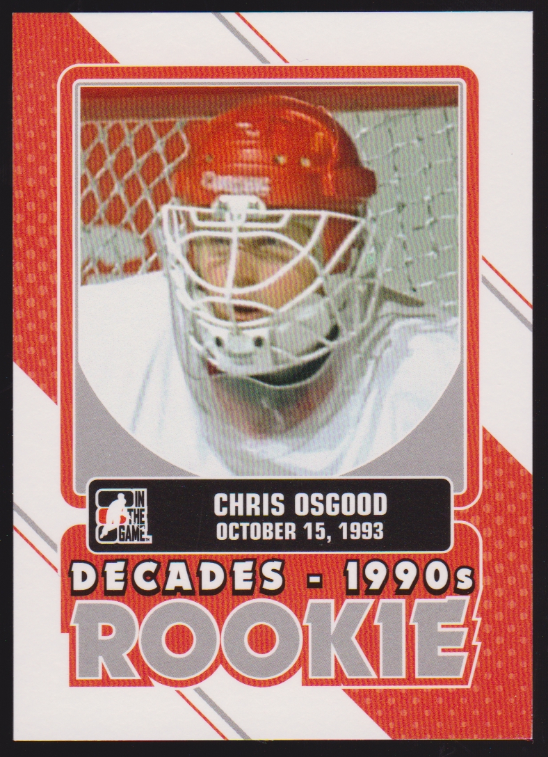 2013-14 ITG Decades 1990s Rookies #DR18 Chris Osgood (image for) 2013-14 ITG Decades 1990s Rookies #DR18 Chris Osgood