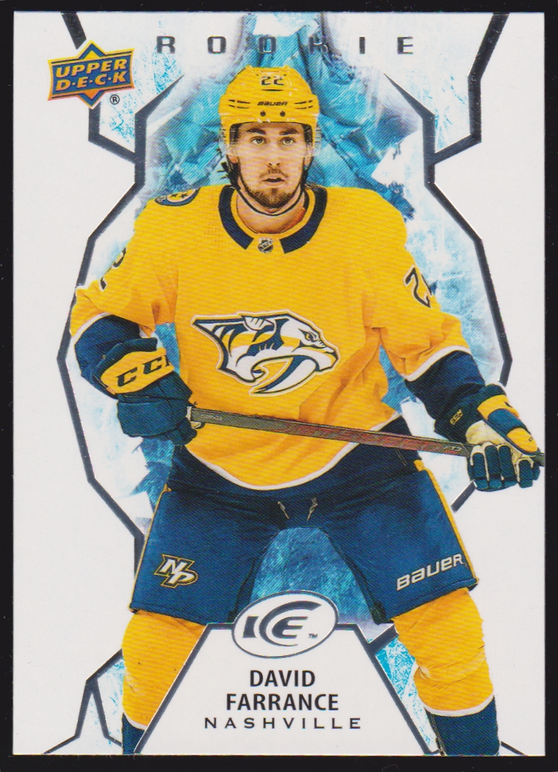 2021-22 Upper Deck Ice #115 David Farrance RC (image for) 2021-22 Upper Deck Ice #115 David Farrance RC