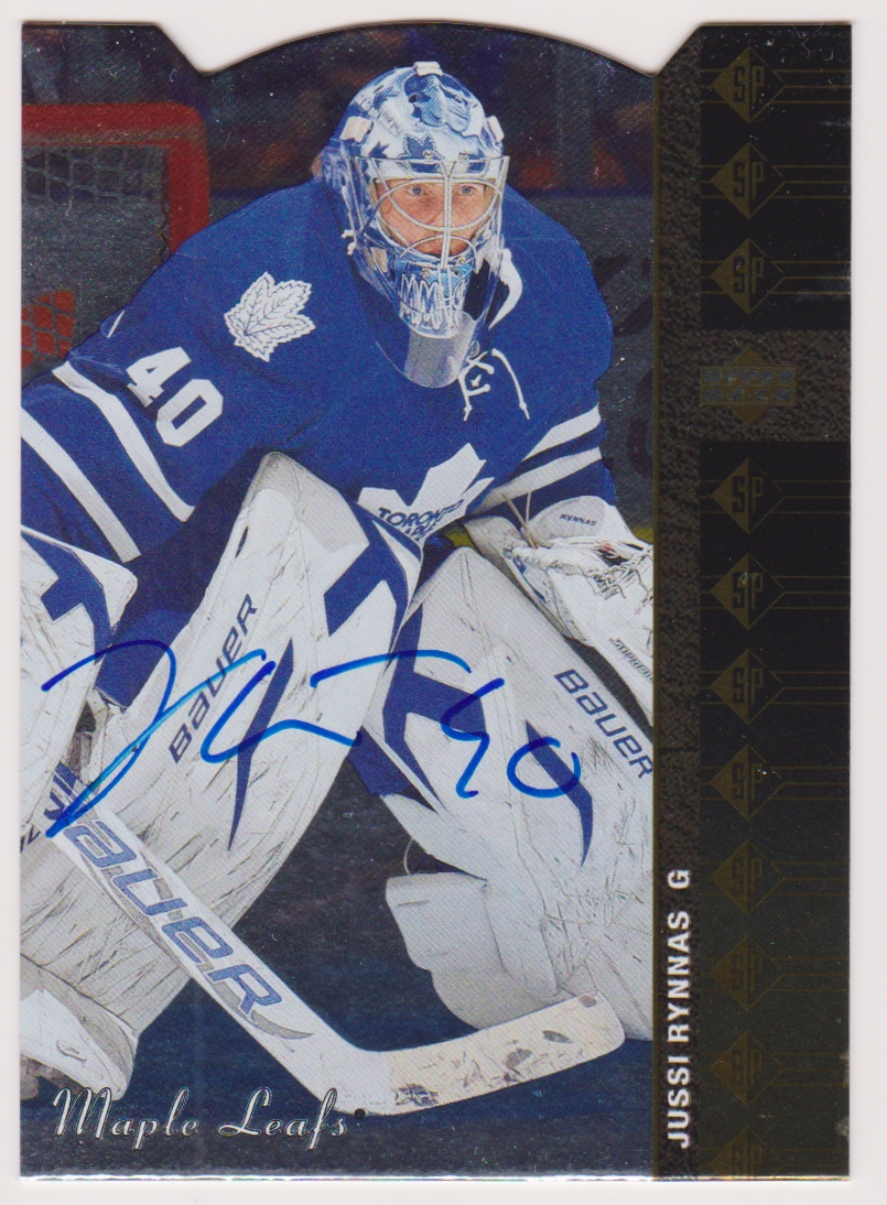 2012-13 SP Authentic 1994-95 SP Retro Die Cut Autographs #SP2 Jussi Rynnas - RC Year (image for) 2012-13 SP Authentic 1994-95 SP Retro Die Cut Autographs #SP2 Jussi Rynnas - RC Year