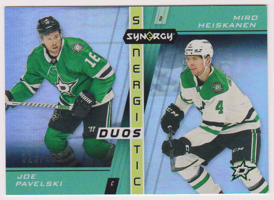 (image for) 2021-22 Synergy Synergistic Duos Stars #SD9 Joe Pavelski/Miro Heiskanen 026/999