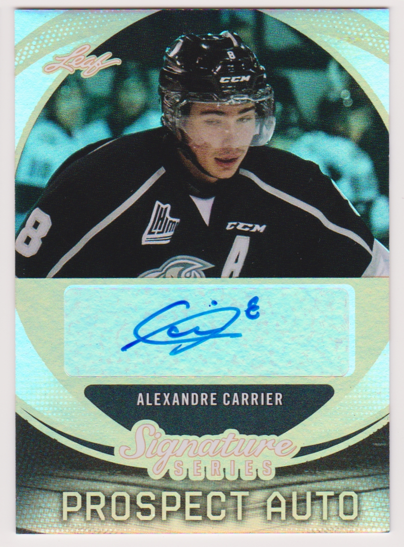 (image for) 2015-16 Leaf Signature Series Prospects Autographs #SPAC1 Alexandre Carrier XRC
