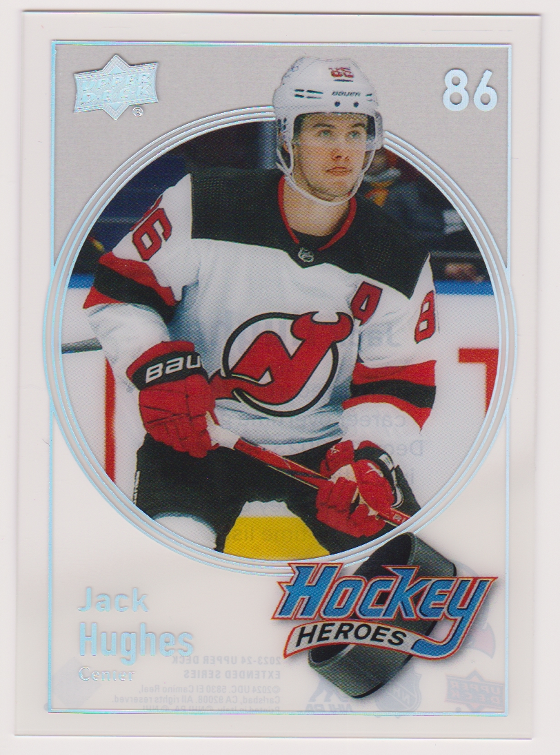 2023-24 Upper Deck Hockey Heroes #HH26 Jack Hughes (image for) 2023-24 Upper Deck Hockey Heroes #HH26 Jack Hughes