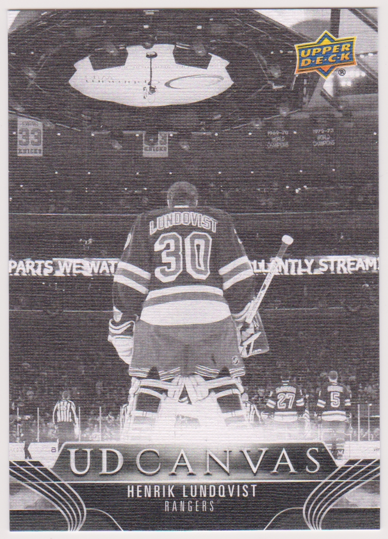 (image for) 2023-24 Upper Deck UD Canvas Black and White #C401 Henrik Lundqvist - Legends