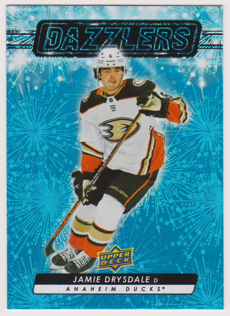 2023-24 Upper Deck Dazzlers Blue #DZ127 Jamie Drysdale (image for) 2023-24 Upper Deck Dazzlers Blue #DZ127 Jamie Drysdale