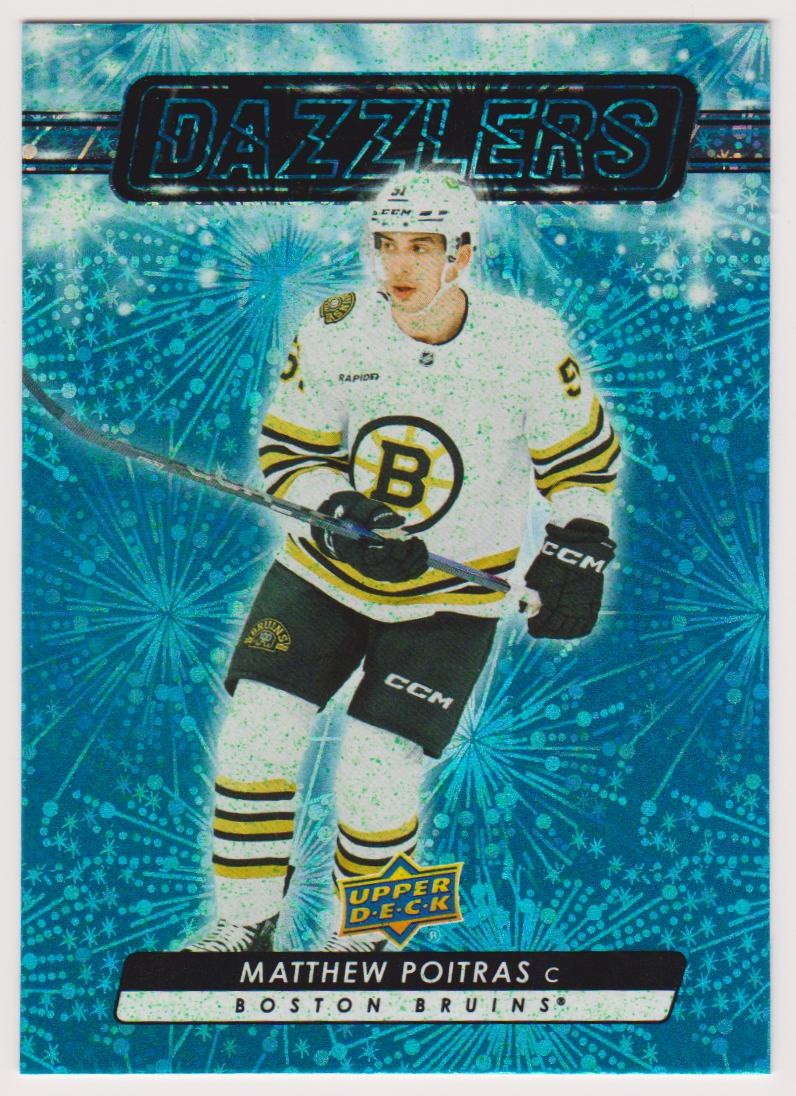 2023-24 Upper Deck Dazzlers Blue #DZ150 Matthew Poitras - RC Year (image for) 2023-24 Upper Deck Dazzlers Blue #DZ150 Matthew Poitras - RC Year