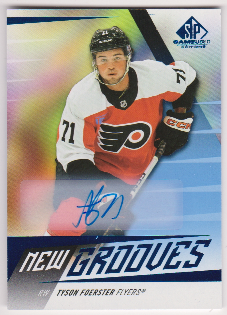 (image for) 2023-24 SP Game Used New Grooves Autographs #NG7 Tyson Foerster - RC Year