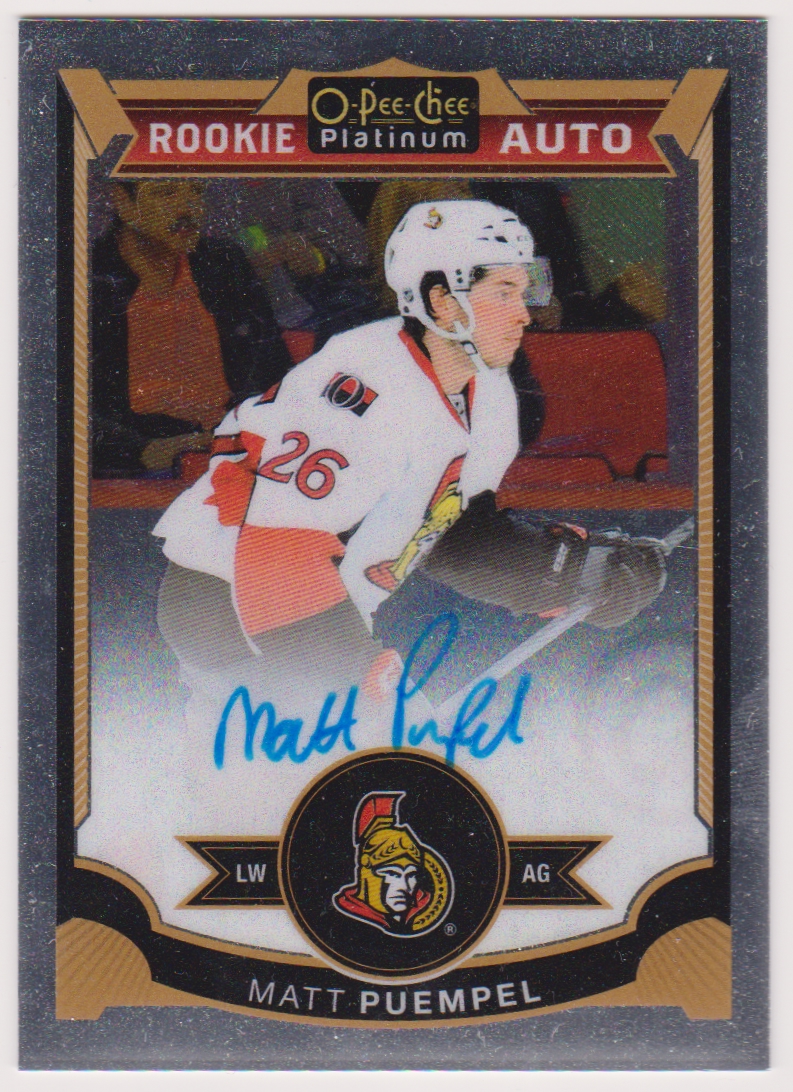 (image for) 2015-16 O-Pee-Chee Platinum #168 Matt Puempel AUTO RC