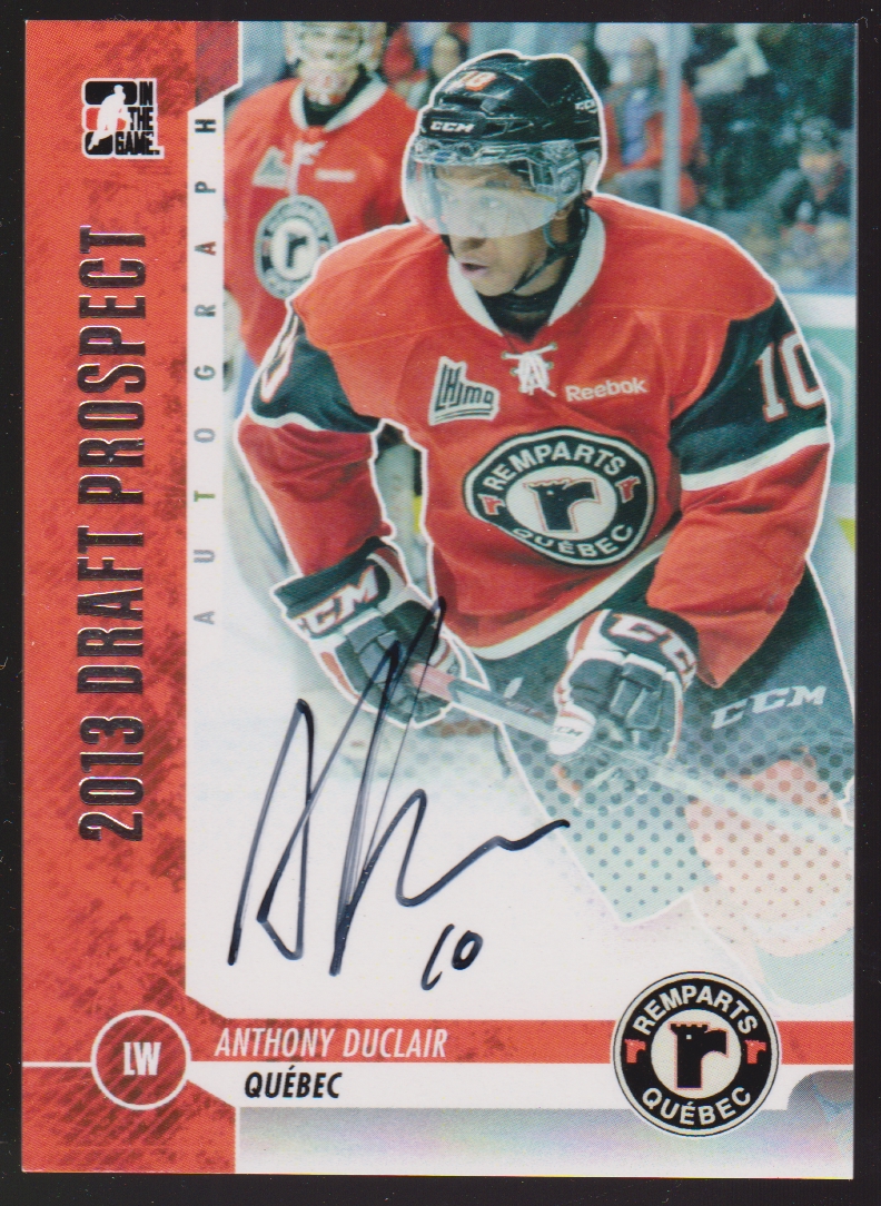 2012-13 ITG Draft Prospects Autographs #AAD2 Anthony Duclair (image for) 2012-13 ITG Draft Prospects Autographs #AAD2 Anthony Duclair