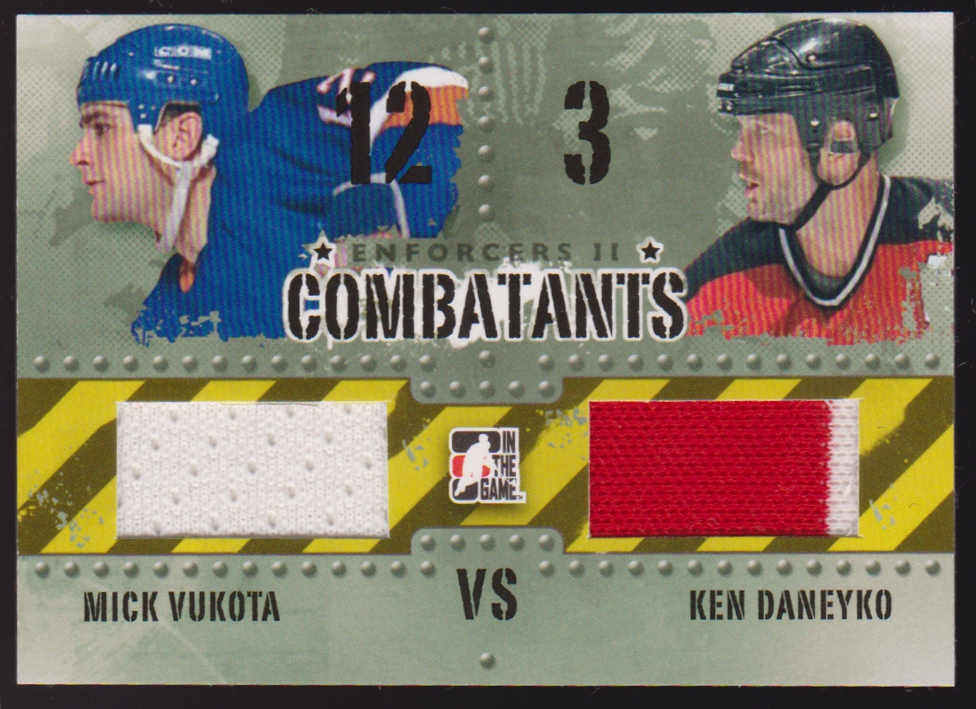 (image for) 2013-14 ITG Enforcers Combatants Jersey Duals #C36 Mick Vukota/Ken Daneyko