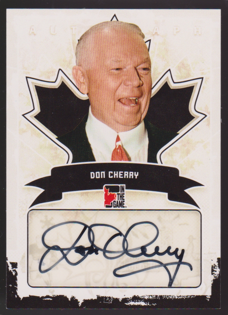 2011 In The Game Canadiana Autographs #ADC2 Don Cherry (image for) 2011 In The Game Canadiana Autographs #ADC2 Don Cherry