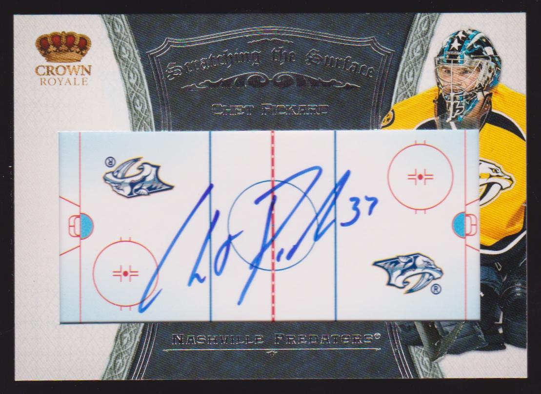 2012-13 Crown Royale Scratching the Surface Signatures #3 Chet Pickard (image for) 2012-13 Crown Royale Scratching the Surface Signatures #3 Chet Pickard