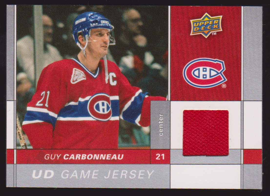 2009-10 Upper Deck Game Jerseys #GJGC Guy Carbonneau (image for) 2009-10 Upper Deck Game Jerseys #GJGC Guy Carbonneau