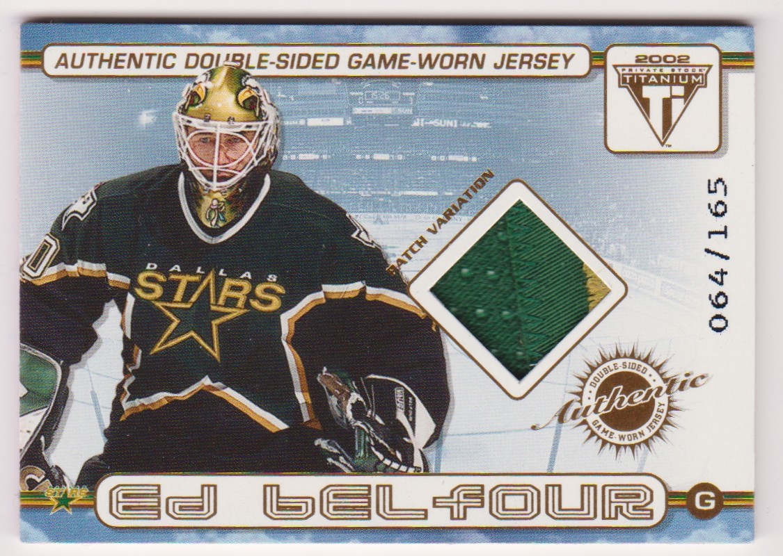 (image for) 2001-02 Titanium Double-Sided Patches #65 Ed Belfour/Pierre Turgeon 064/165