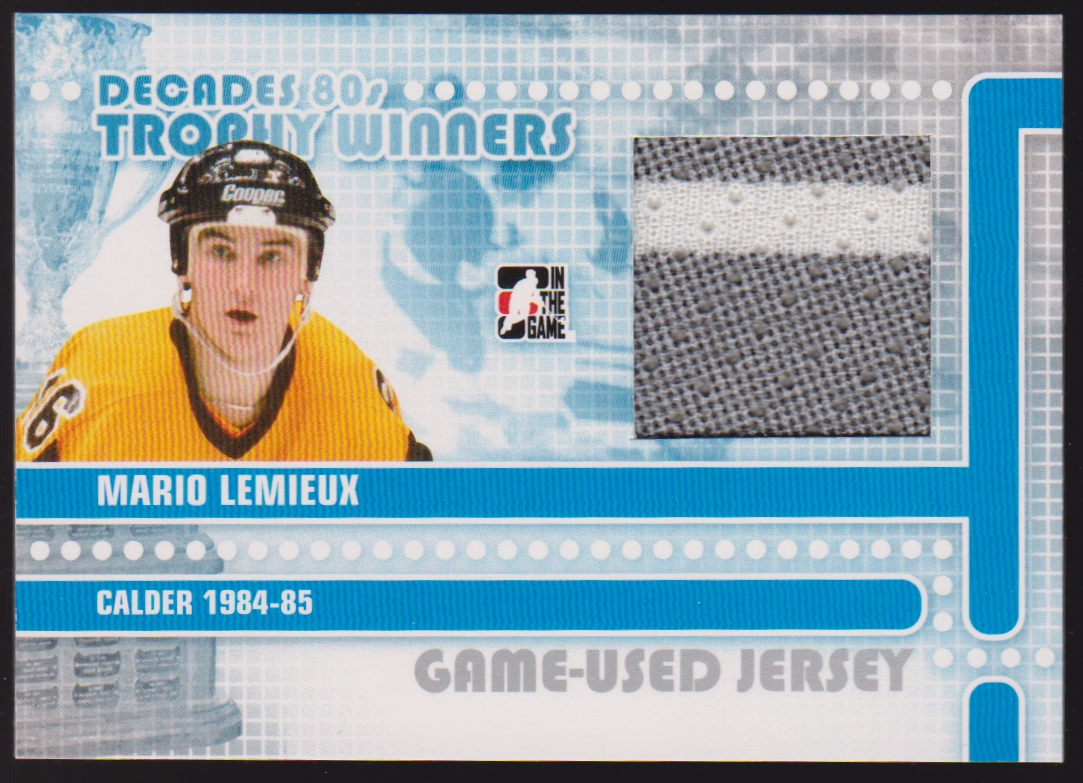 (image for) 2010-11 ITG Decades 1980s Trophy Winners Jerseys Silver #TWJ15 Mario Lemieux - Calder 1984-85