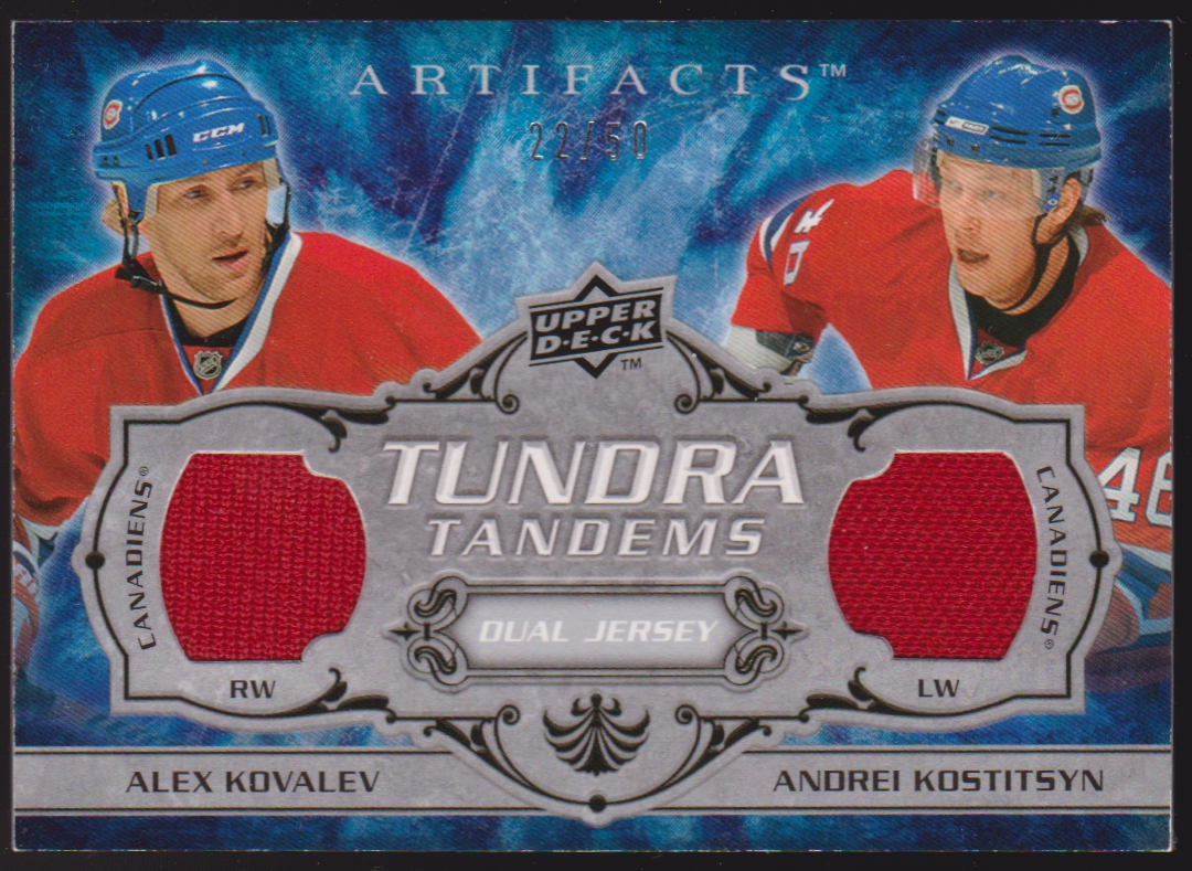 (image for) 2008-09 Artifacts Tundra Tandems Silver #TTKK Alex Kovalev/Andrei Kostitsyn 22/50