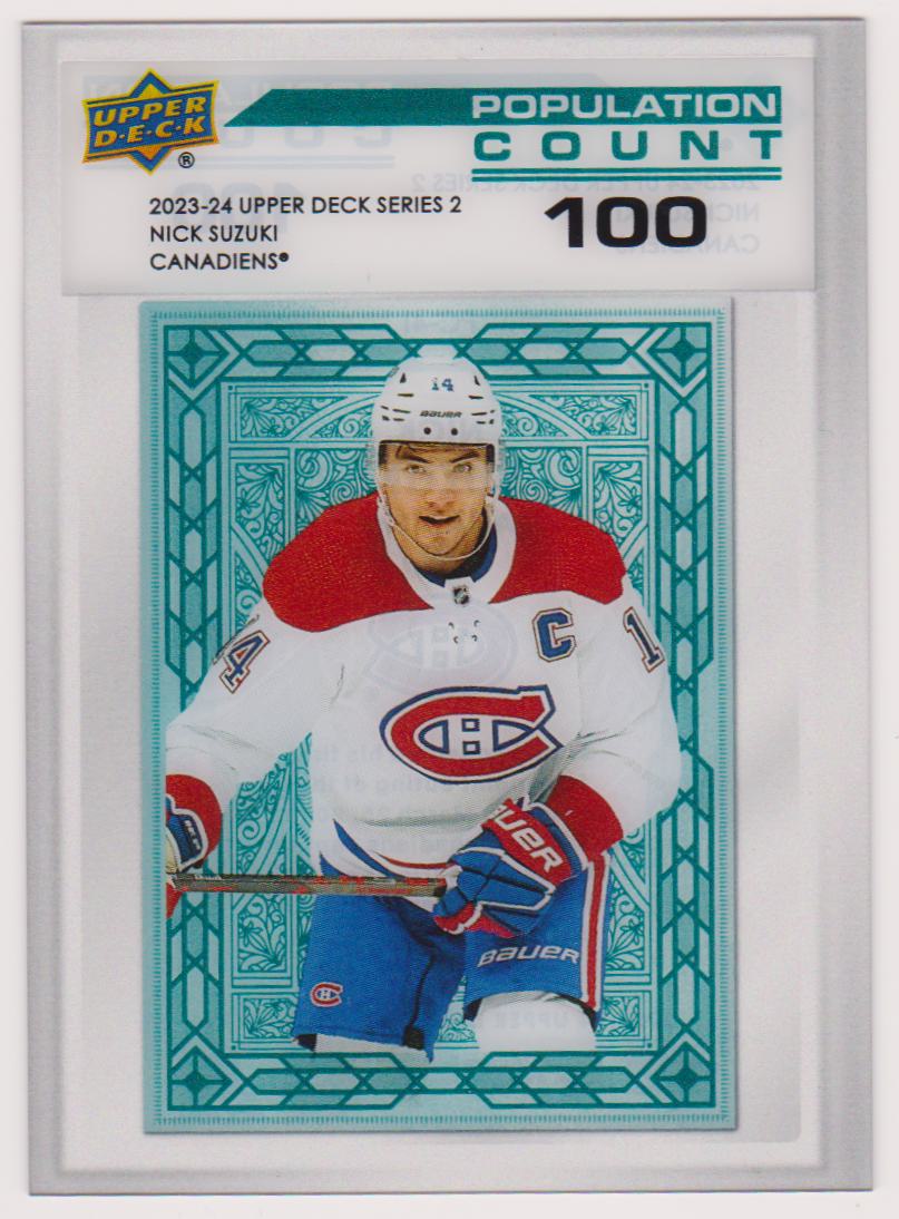 2023-24 Upper Deck Population Count 100 #PC41 Nick Suzuki (image for) 2023-24 Upper Deck Population Count 100 #PC41 Nick Suzuki