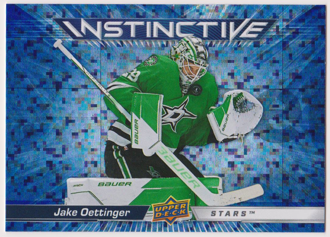 2023-24 Upper Deck Instinctive Sparkle #IN5 Jake Oettinger (image for) 2023-24 Upper Deck Instinctive Sparkle #IN5 Jake Oettinger