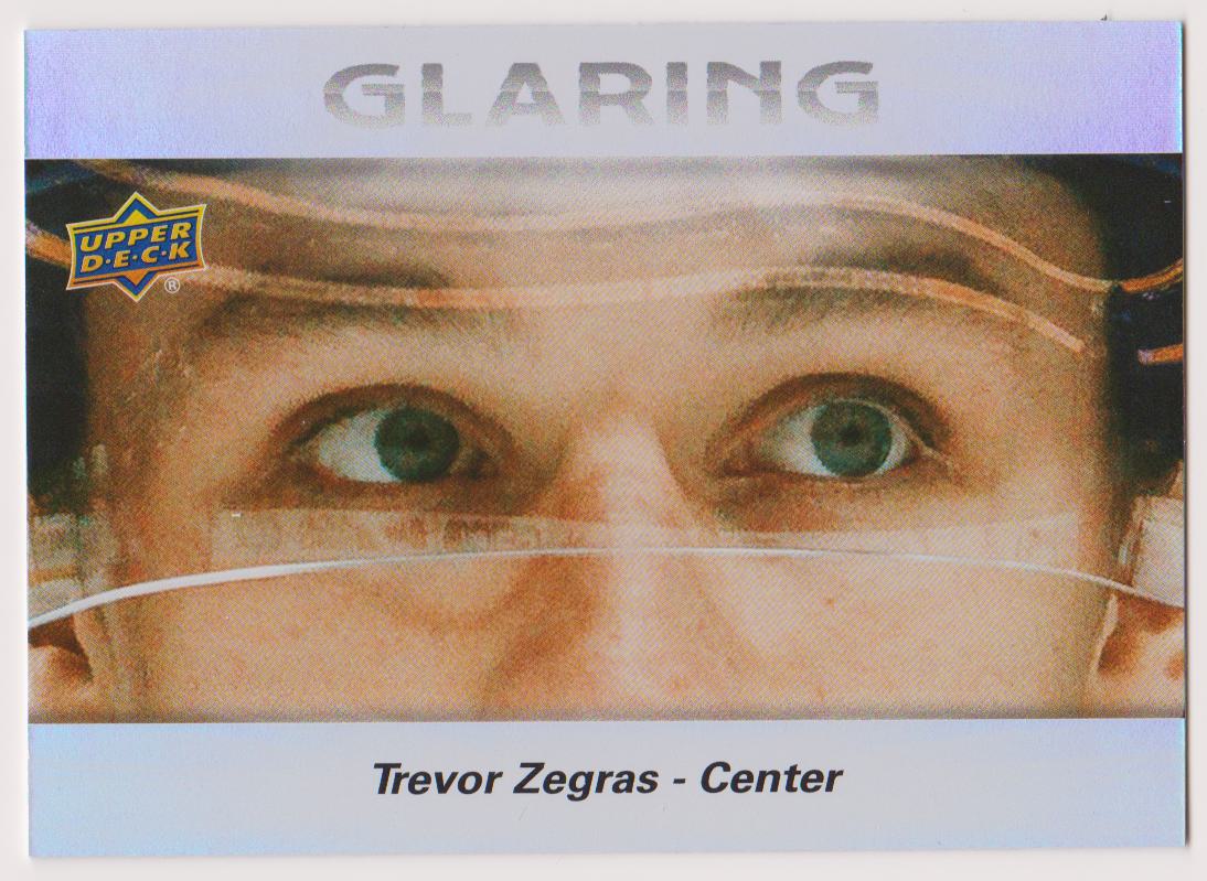 2023-24 Upper Deck Glaring #GL4 Trevor Zegras (image for) 2023-24 Upper Deck Glaring #GL4 Trevor Zegras