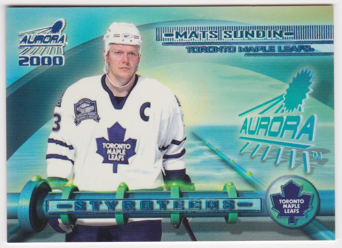1999-00 Aurora Styrotechs #19 Mats Sundin (image for) 1999-00 Aurora Styrotechs #19 Mats Sundin