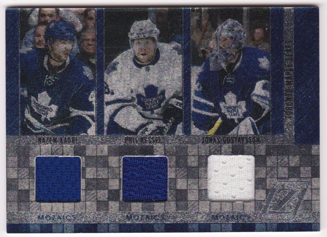 2010-11 Zenith Mozaics Materials Triple #18 Phil Kessel/Jonas Gustavsson/Nazem Kadri (image for) 2010-11 Zenith Mozaics Materials Triple #18 Phil Kessel/Jonas Gustavsson/Nazem Kadri