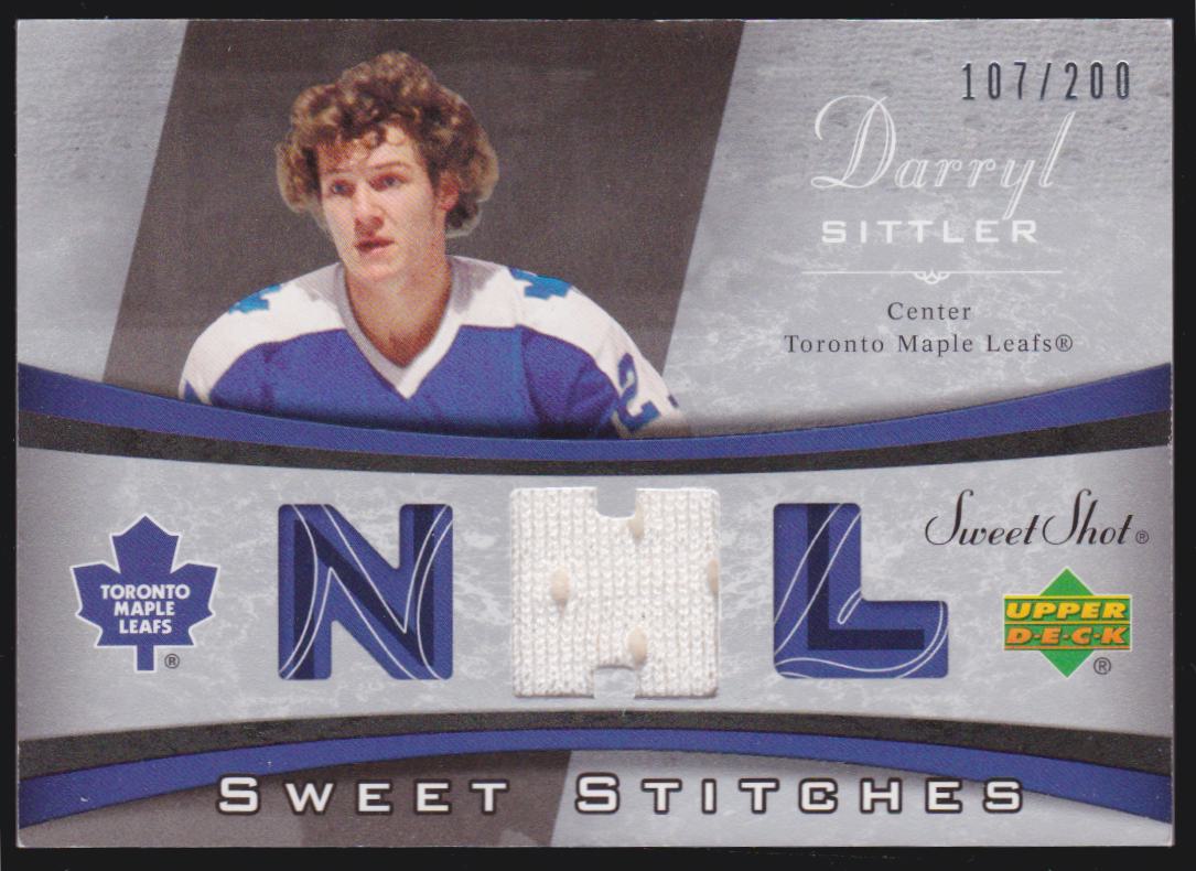2006-07 Sweet Shot Sweet Stitches #SSDS Darryl Sittler 107/200 (image for) 2006-07 Sweet Shot Sweet Stitches #SSDS Darryl Sittler 107/200
