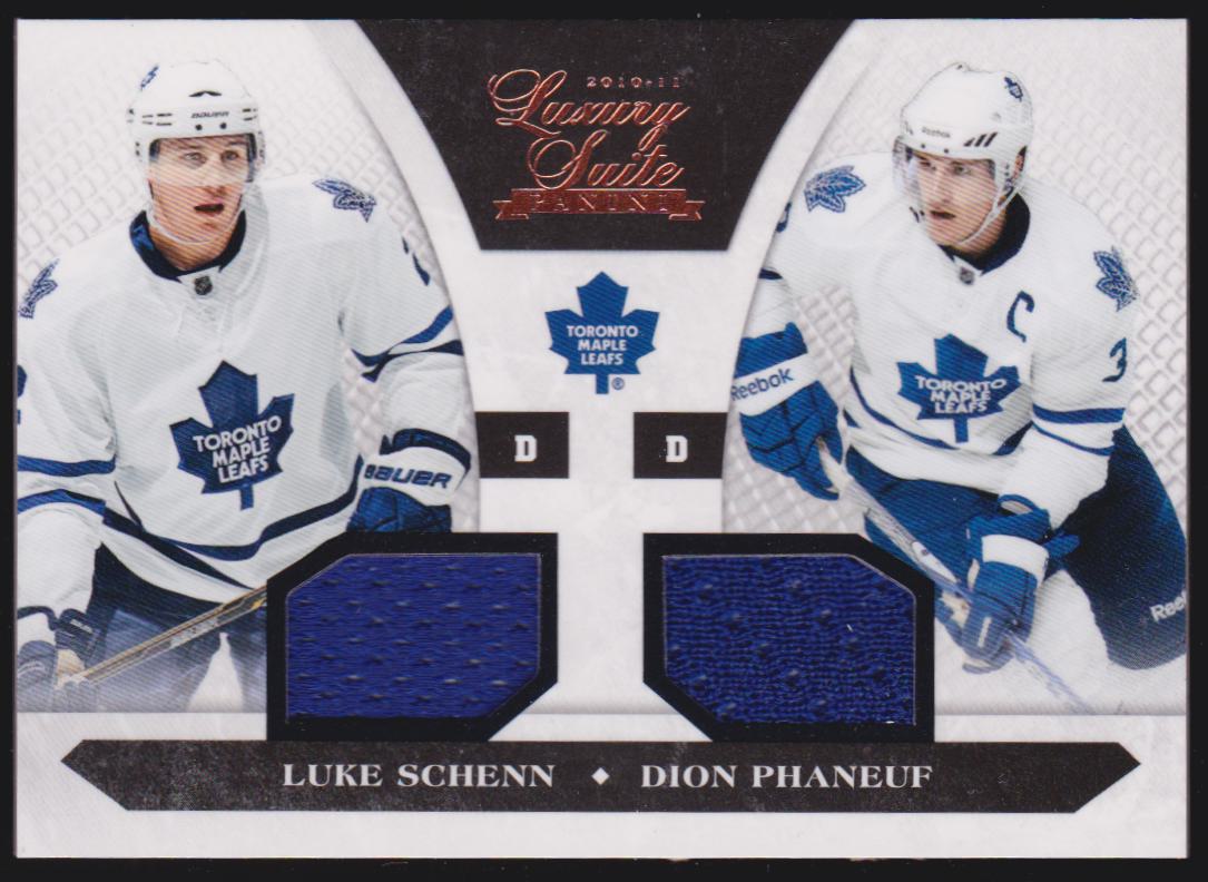 2010-11 Luxury Suite #95 Dion Phaneuf/Luke Schenn 143/599 (image for) 2010-11 Luxury Suite #95 Dion Phaneuf/Luke Schenn 143/599