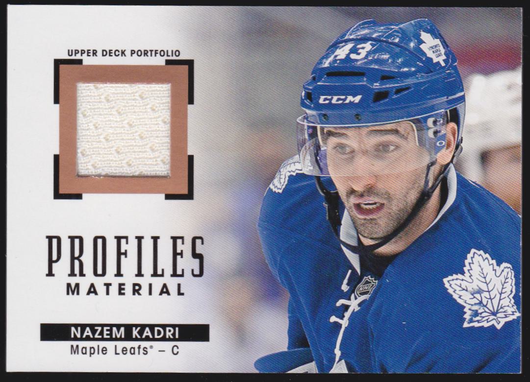 2015-16 UD Portfolio Profiles Material #PMNK Nazem Kadri (image for) 2015-16 UD Portfolio Profiles Material #PMNK Nazem Kadri