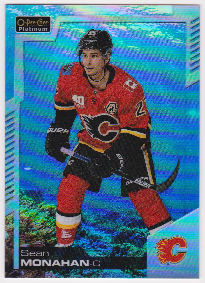 2020-21 O-Pee-Chee Platinum Aquamarine #117 Sean Monahan 489/499 (image for) 2020-21 O-Pee-Chee Platinum Aquamarine #117 Sean Monahan 489/499