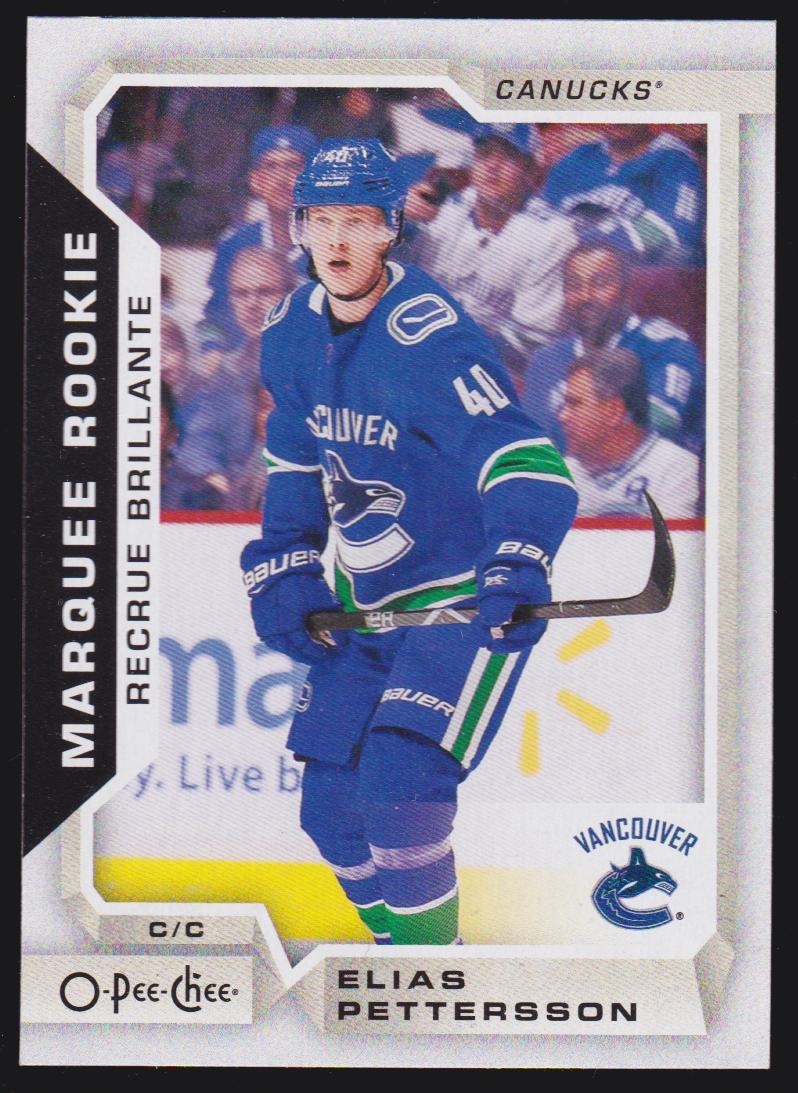 2018-19 O-Pee-Chee #611 Elias Pettersson RC (image for) 2018-19 O-Pee-Chee #611 Elias Pettersson RC