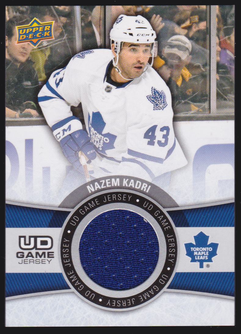 2015-16 Upper Deck Game Jerseys #GJNK Nazem Kadri (image for) 2015-16 Upper Deck Game Jerseys #GJNK Nazem Kadri