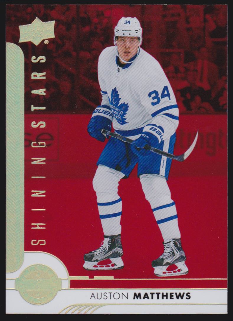 2017-18 Upper Deck Shining Stars Centers Red #SSC1 Auston Matthews (image for) 2017-18 Upper Deck Shining Stars Centers Red #SSC1 Auston Matthews