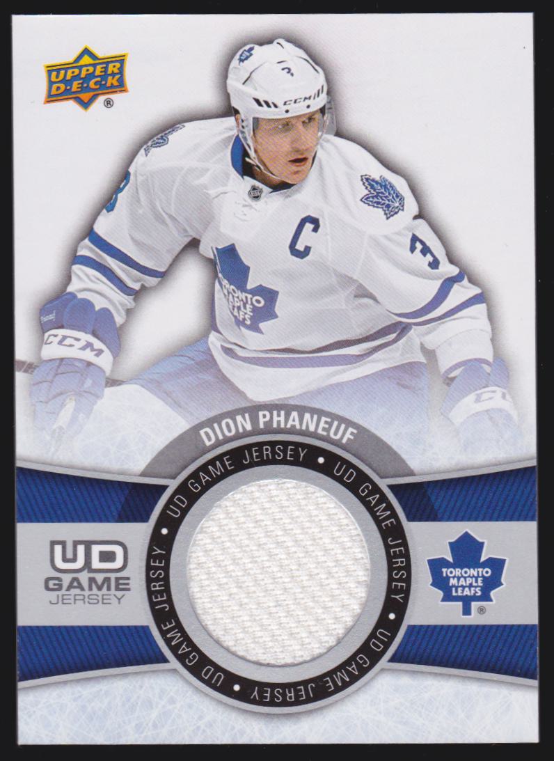 2015-16 Upper Deck Game Jerseys #GJDP Dion Phaneuf (image for) 2015-16 Upper Deck Game Jerseys #GJDP Dion Phaneuf