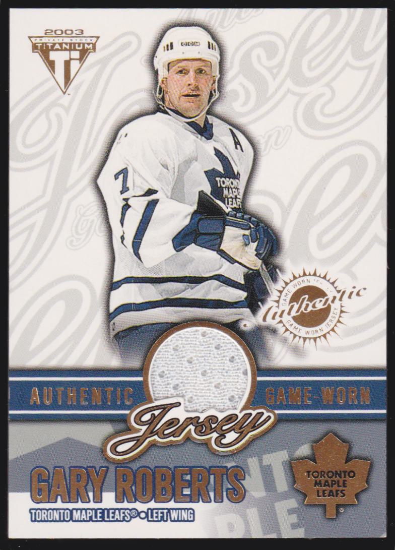 2002-03 Titanium Jerseys #67 Gary Roberts 0500/1260 (image for) 2002-03 Titanium Jerseys #67 Gary Roberts 0500/1260