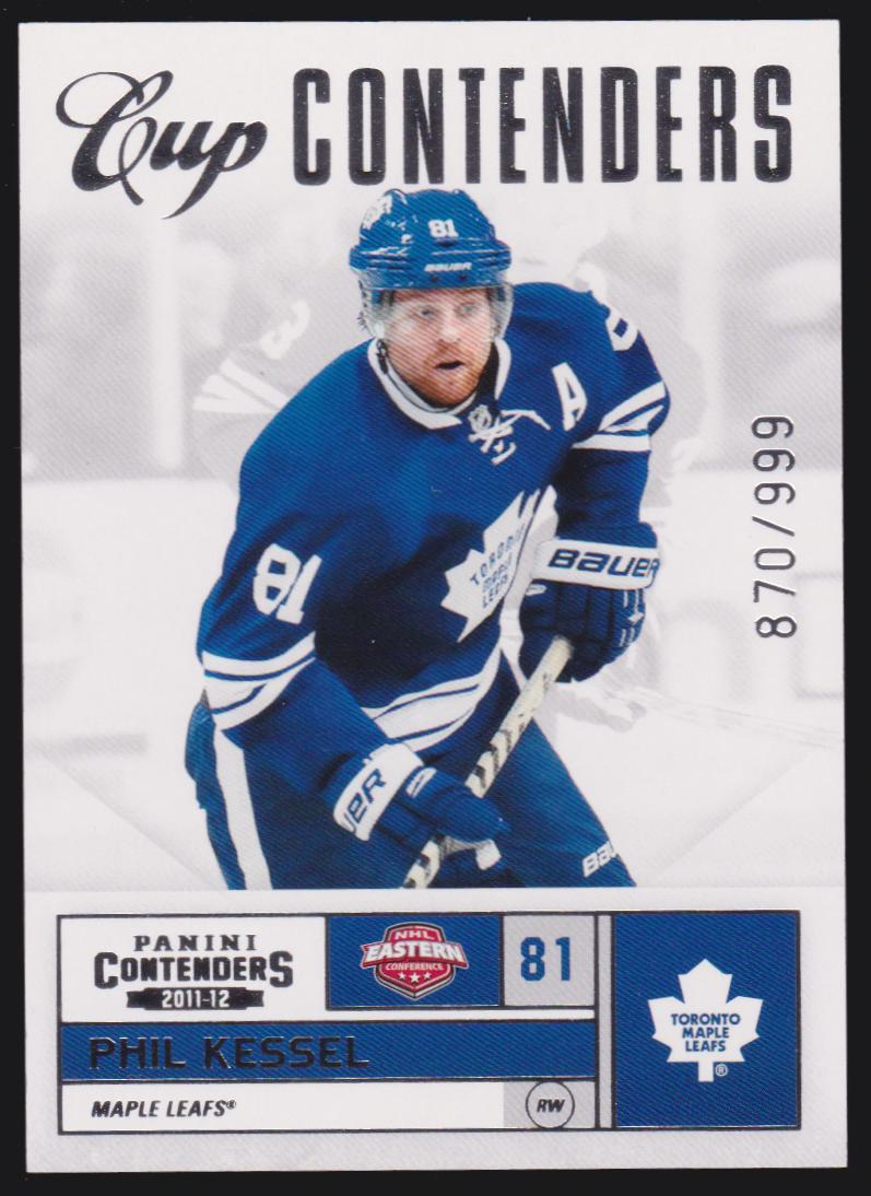 2011-12 Panini Contenders #142 Phil Kessel 870/999 (image for) 2011-12 Panini Contenders #142 Phil Kessel 870/999