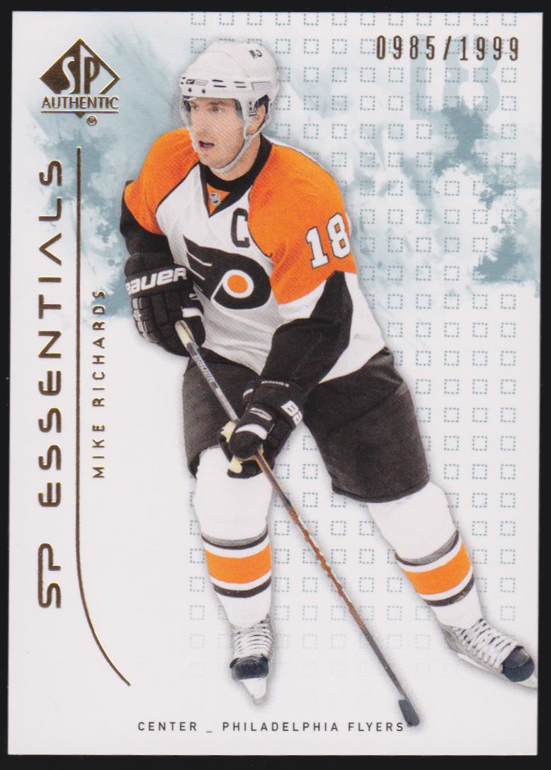 2009-10 SP Authentic #134 Mike Richards - SP Essentials (ESS) - 0985/1999 (image for) 2009-10 SP Authentic #134 Mike Richards - SP Essentials (ESS) - 0985/1999
